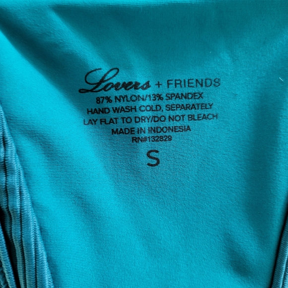 Lovers & Friends Angeles Bikini Set Teal Ribbed - Picture 5 of 5